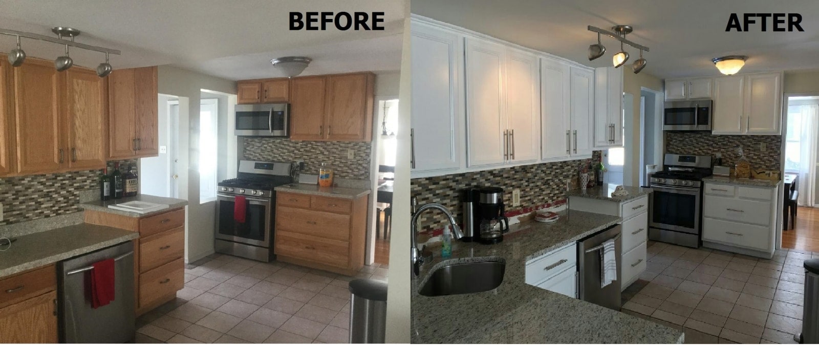 Before and After Kitchen Painting